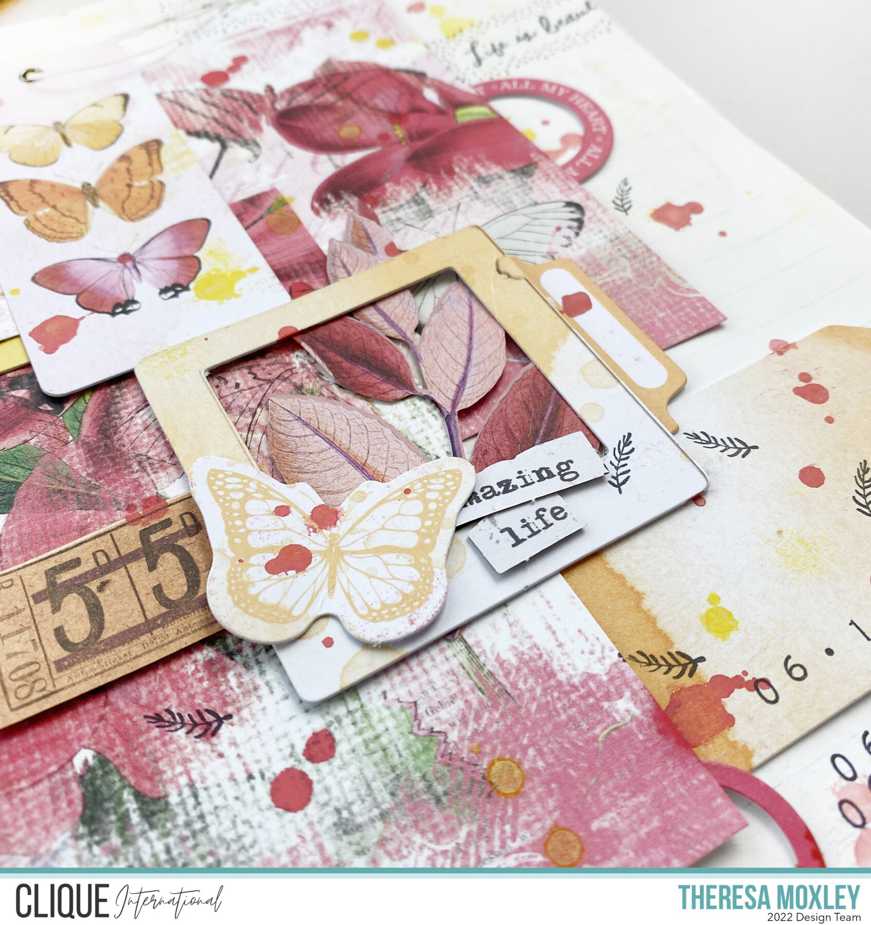 Clique Kits Creative Team | Art Journal Layout ft Chromatics Rainbow Sherbet Kit