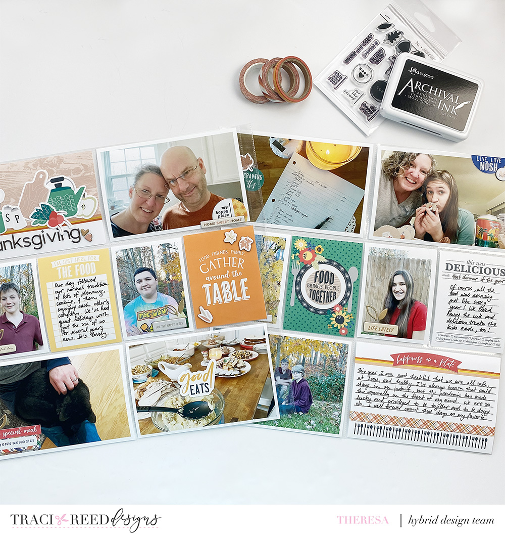 Traci Reed Creative Team | Thanksgiving 2020 Project Life Layout With Foodie Digital Kit