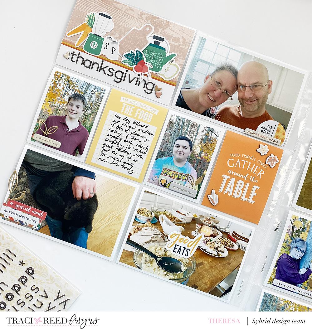 Traci Reed Creative Team | Thanksgiving 2020 Project Life Layout With Foodie Digital Kit