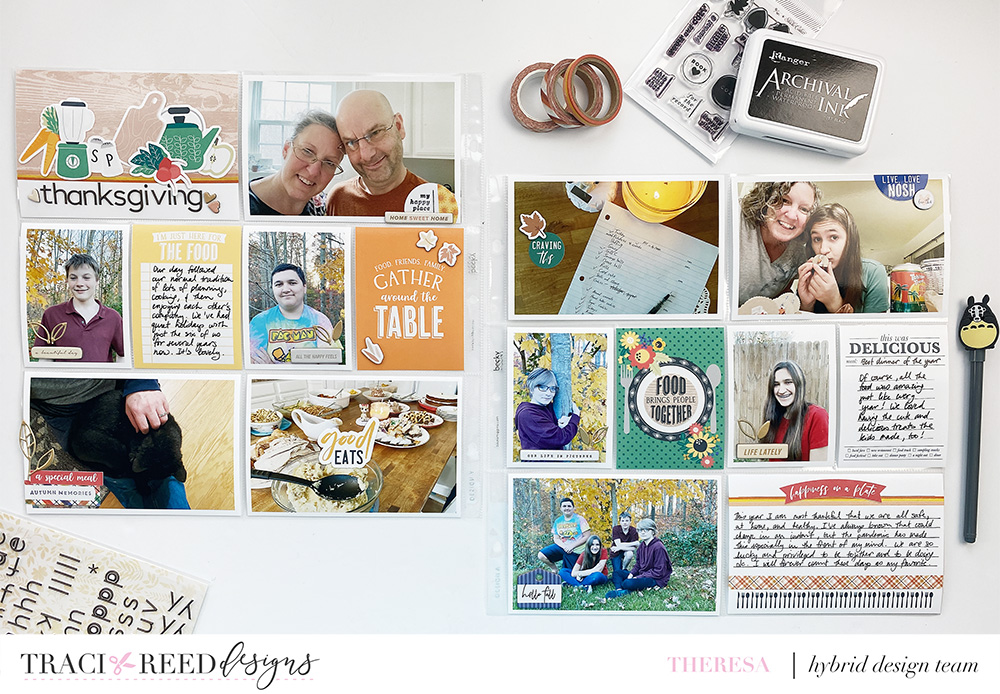 Traci Reed Creative Team | Thanksgiving 2020 Project Life Layout With Foodie Digital Kit