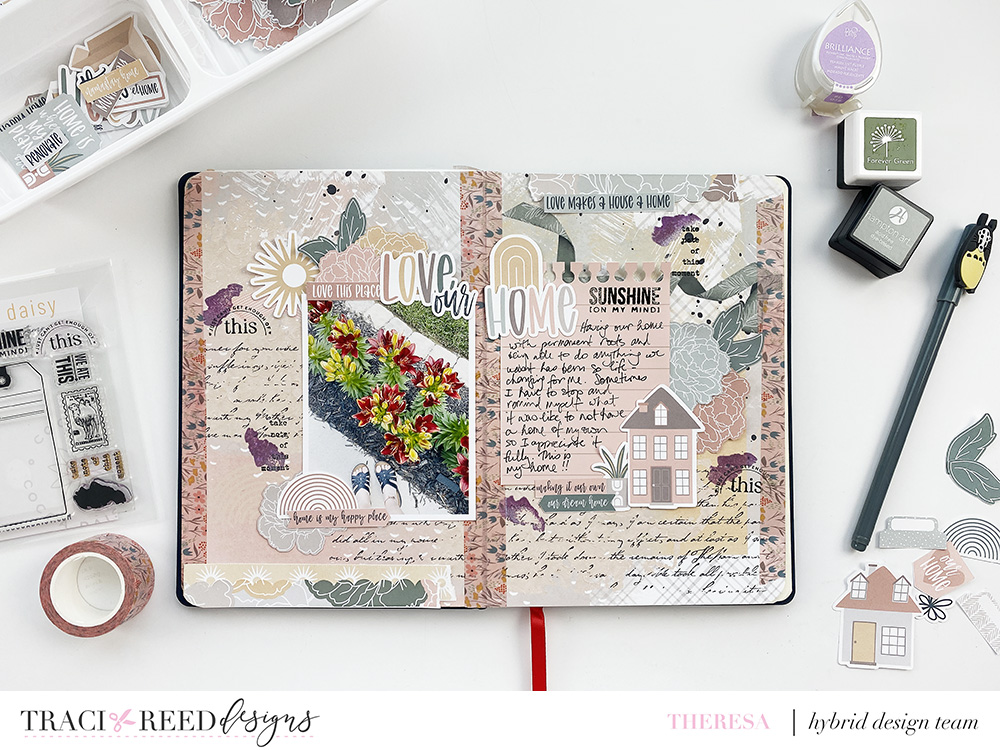 Traci Reed Creative Team | My Oasis Art Journal Layout and YouTube Hop