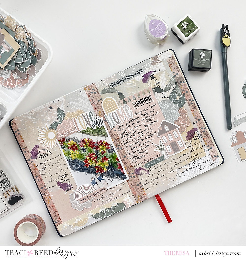Traci Reed Creative Team | My Oasis Art Journal Layout and YouTube Hop
