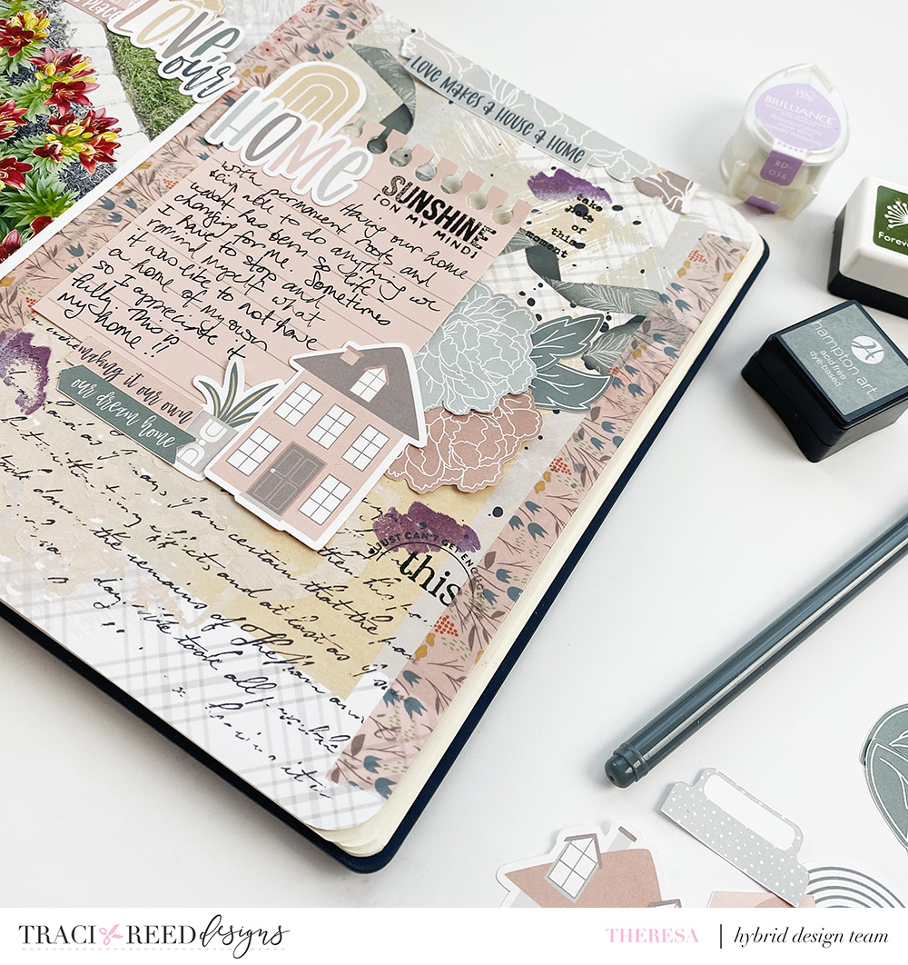 Traci Reed Creative Team | My Oasis Art Journal Layout and YouTube Hop