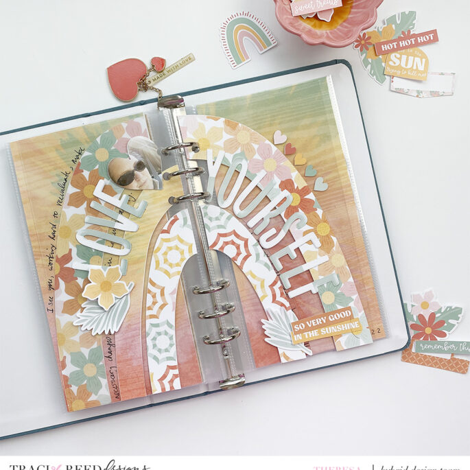 Traci Reed Designs Creative Team | Love Yourself Travelers Notebook Layout