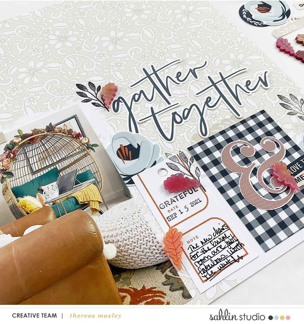 Sahlin Studio Creative Team | Gather Together Scrapbook Layout With October Template