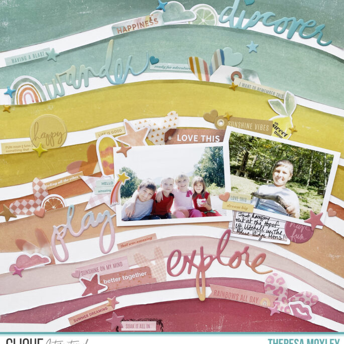 Clique Kits Creative Team | Scrapbook Layout With Heidi Swapp Sunchaser