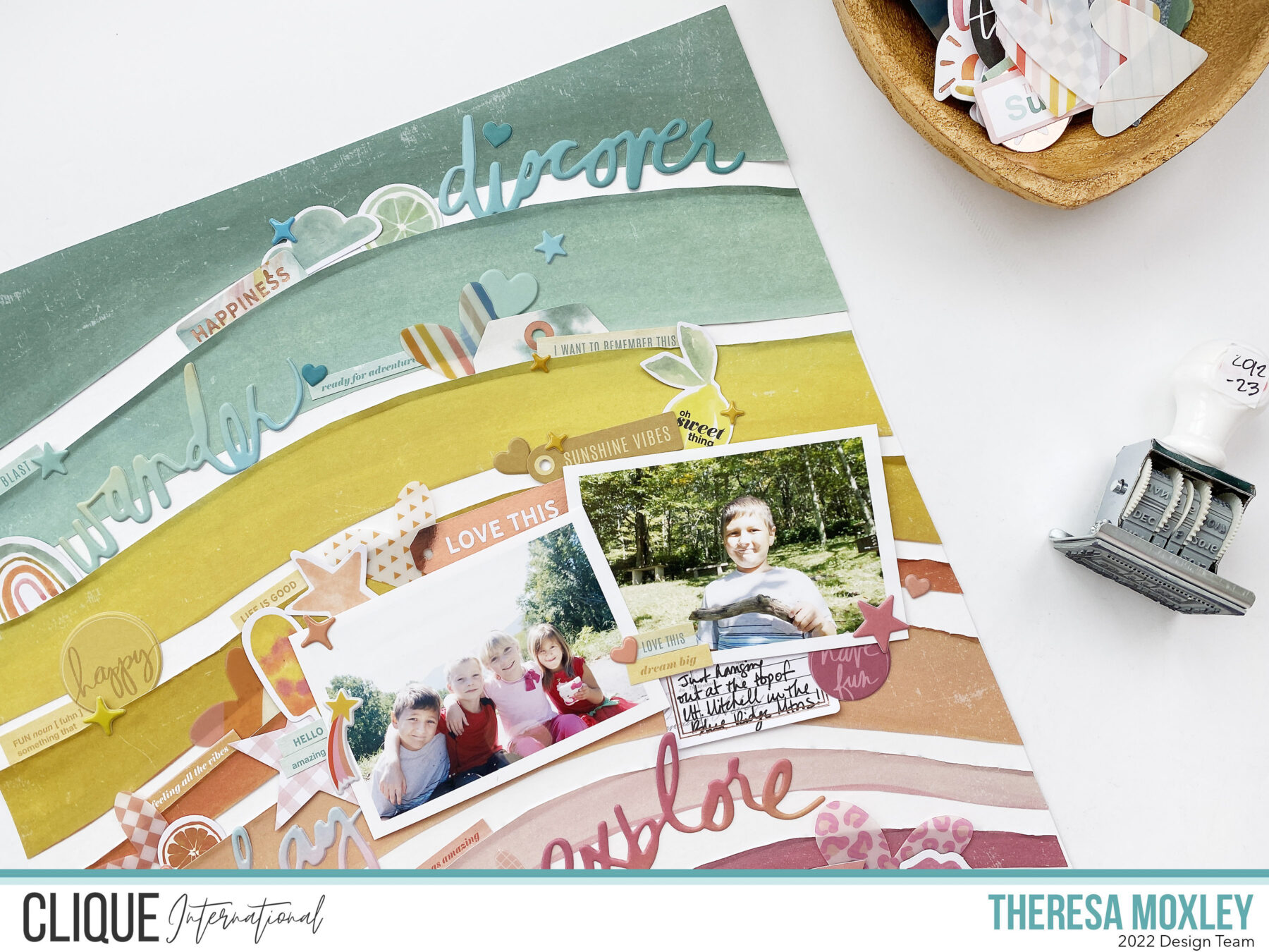 Clique Kits Creative Team | Scrapbook Layout With Heidi Swapp Sunchaser