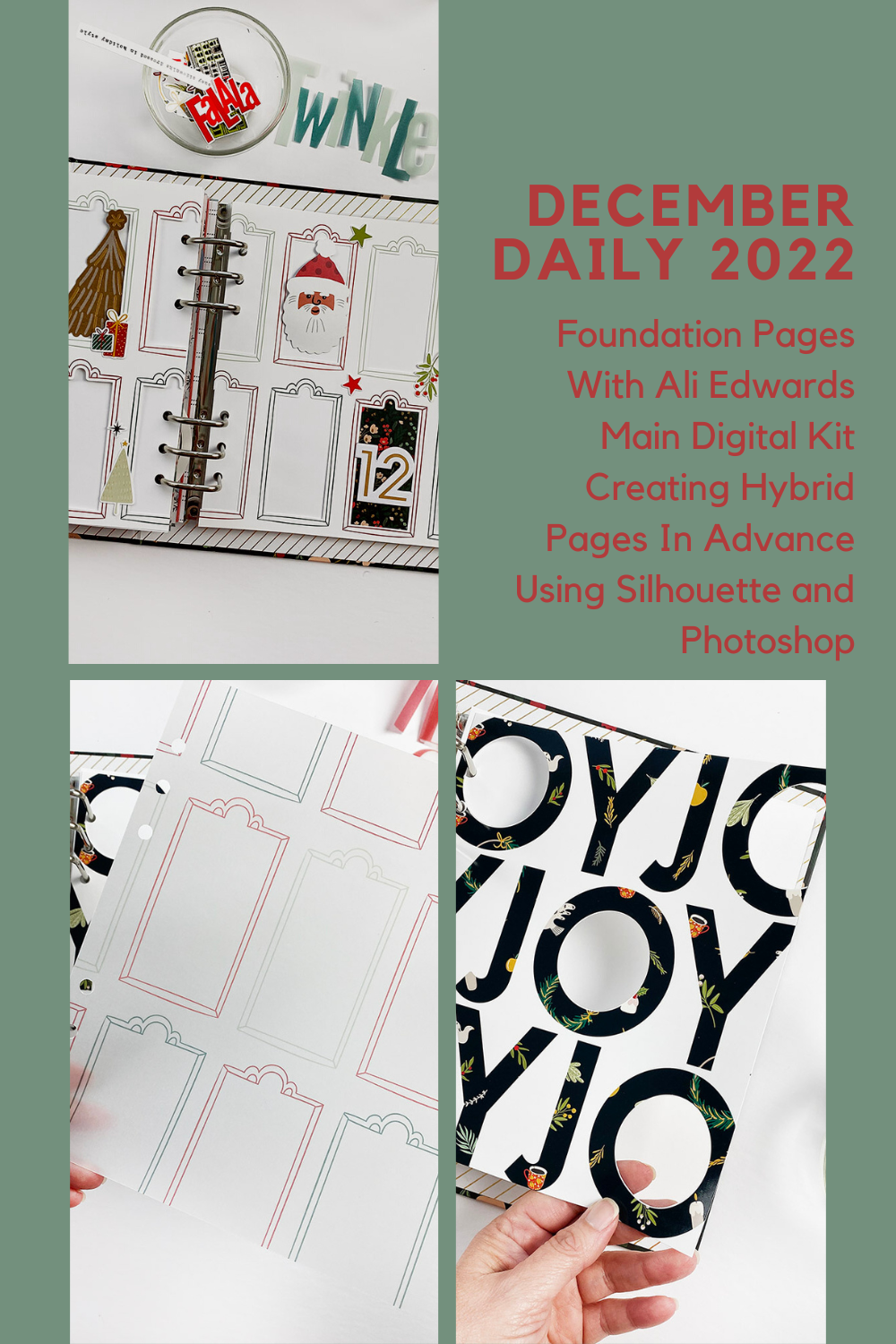 December Daily 2022 Foundation Pages Part 02 | With Ali Edwards Digital Main Kit