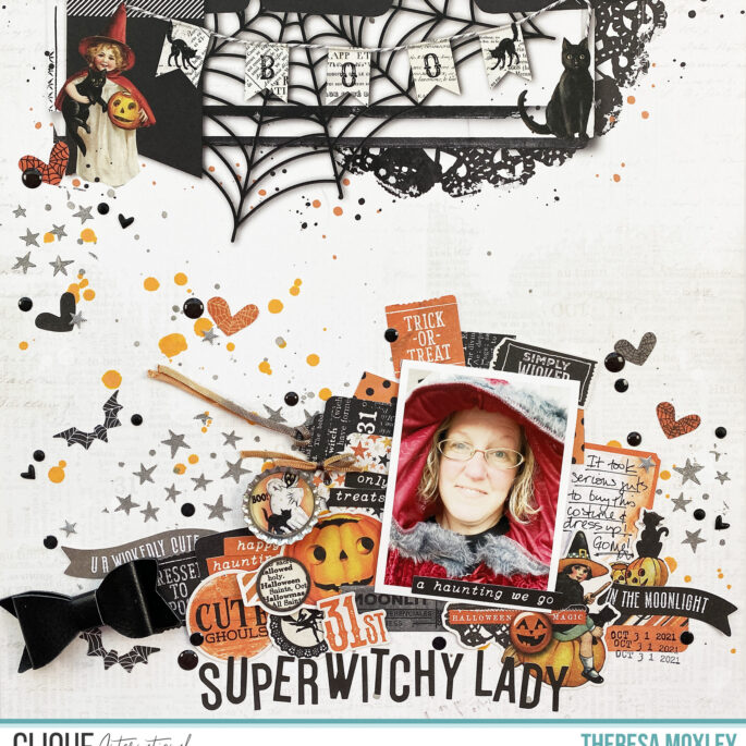Clique Kits Creative Team | Halloween Layout With Eastwick Kit ft Simple Stories