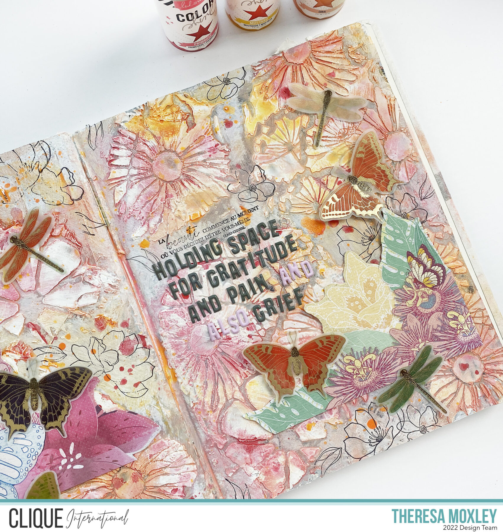 Clique Kits Creative Team | Art Journal Layout With Tehuana Kit