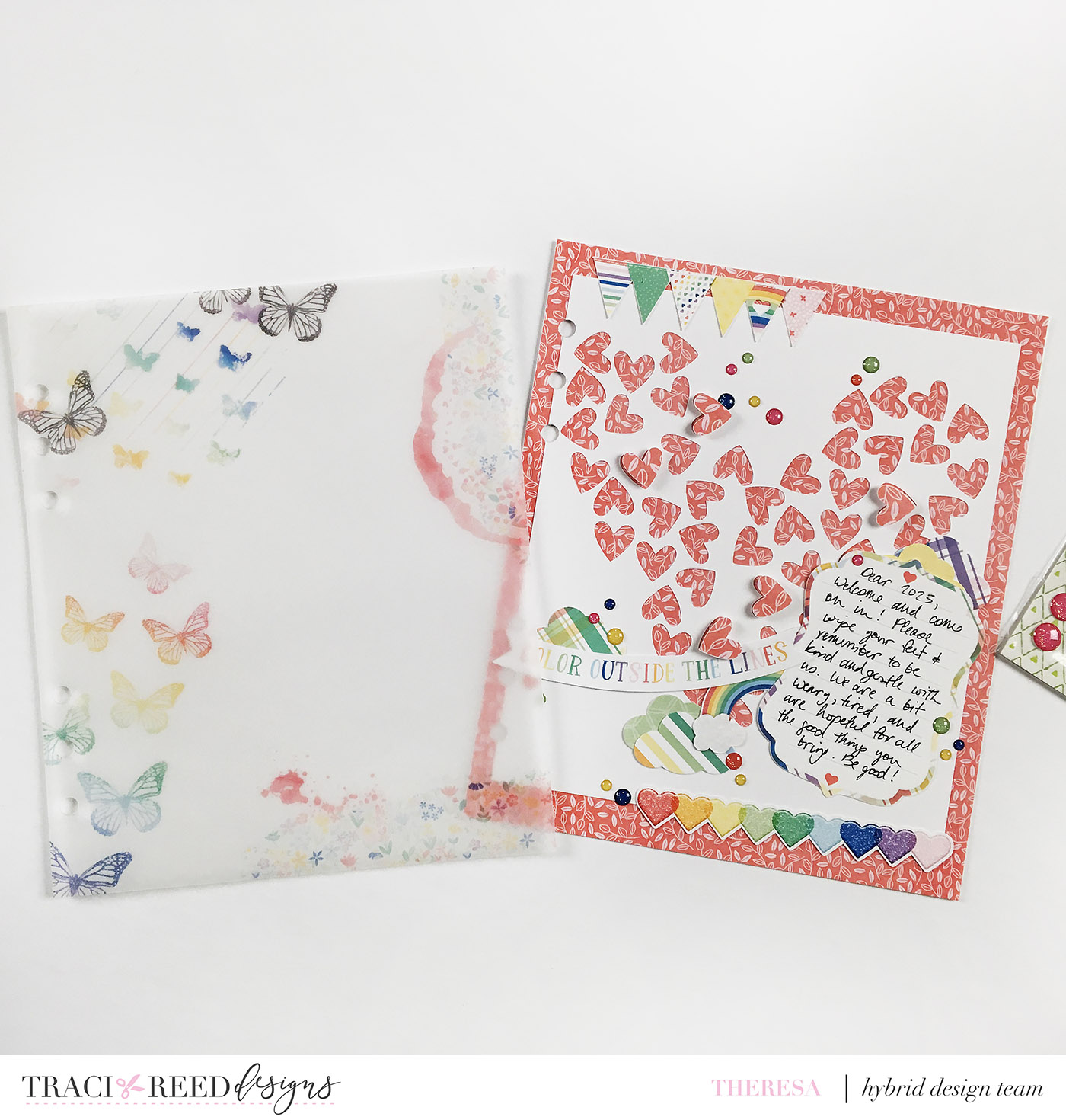 Theresa Moxley Traci Reed Creative Team Scraplift of Ali Skifton with Chasing Rainbows Digital Kit