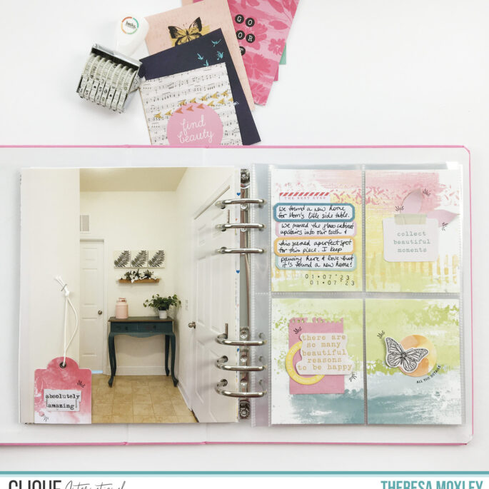 Clique Kits Creative Team | Pocket Page With Clique Chromatics Rainbow Sherbet Kit