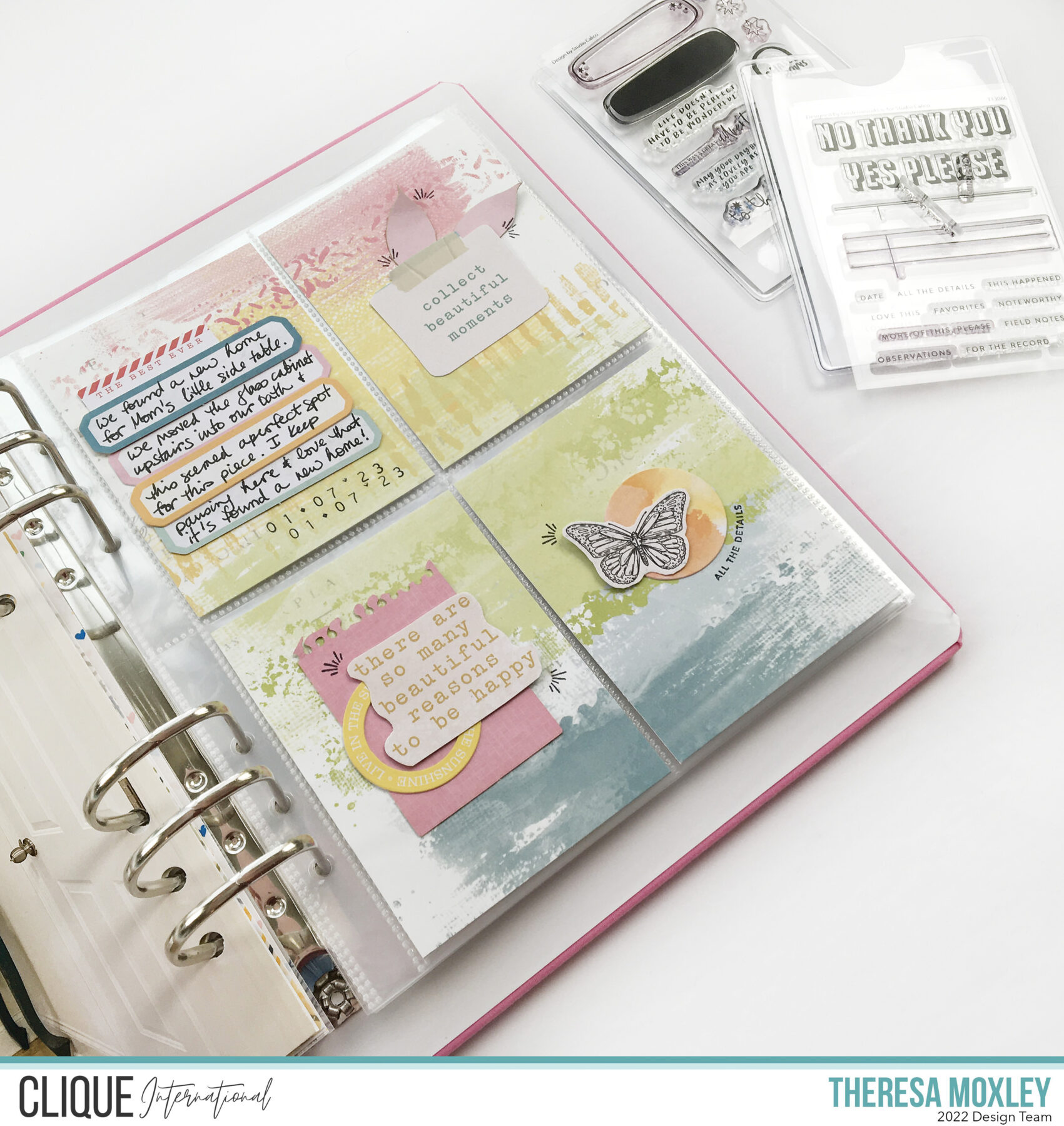 Clique Kits Creative Team | Pocket Page With Clique Chromatics Rainbow Sherbet Kit