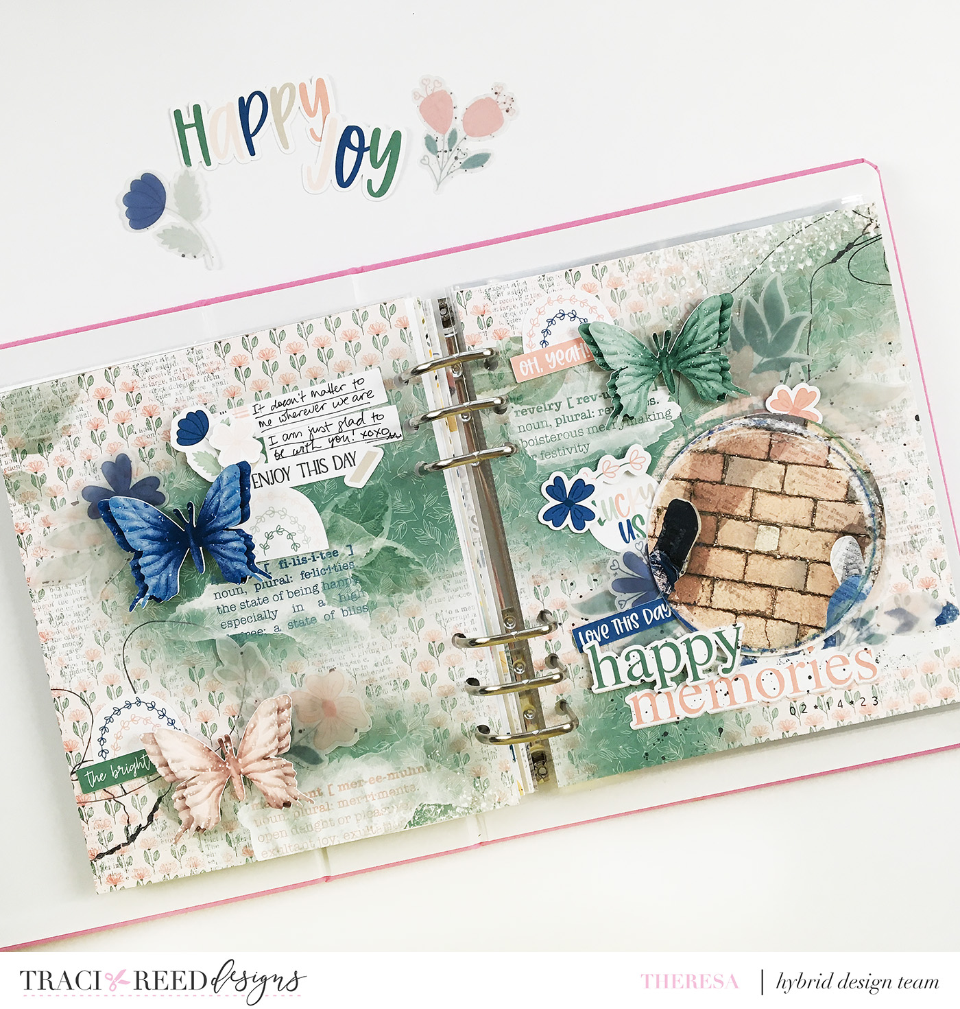 Traci Reed Creative Team YouTube Hop | 6×8 Scrapbook Layout With Felicity Digital Kit!