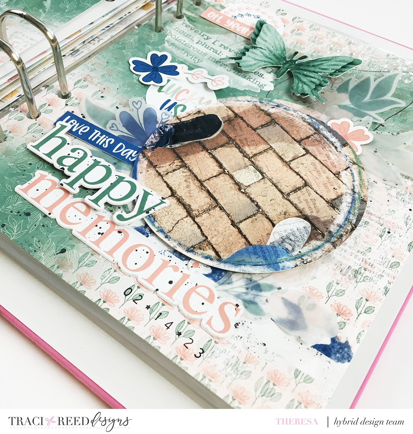 Traci Reed Creative Team YouTube Hop | 6x8 Scrapbook Layout With Felicity Digital Kit!