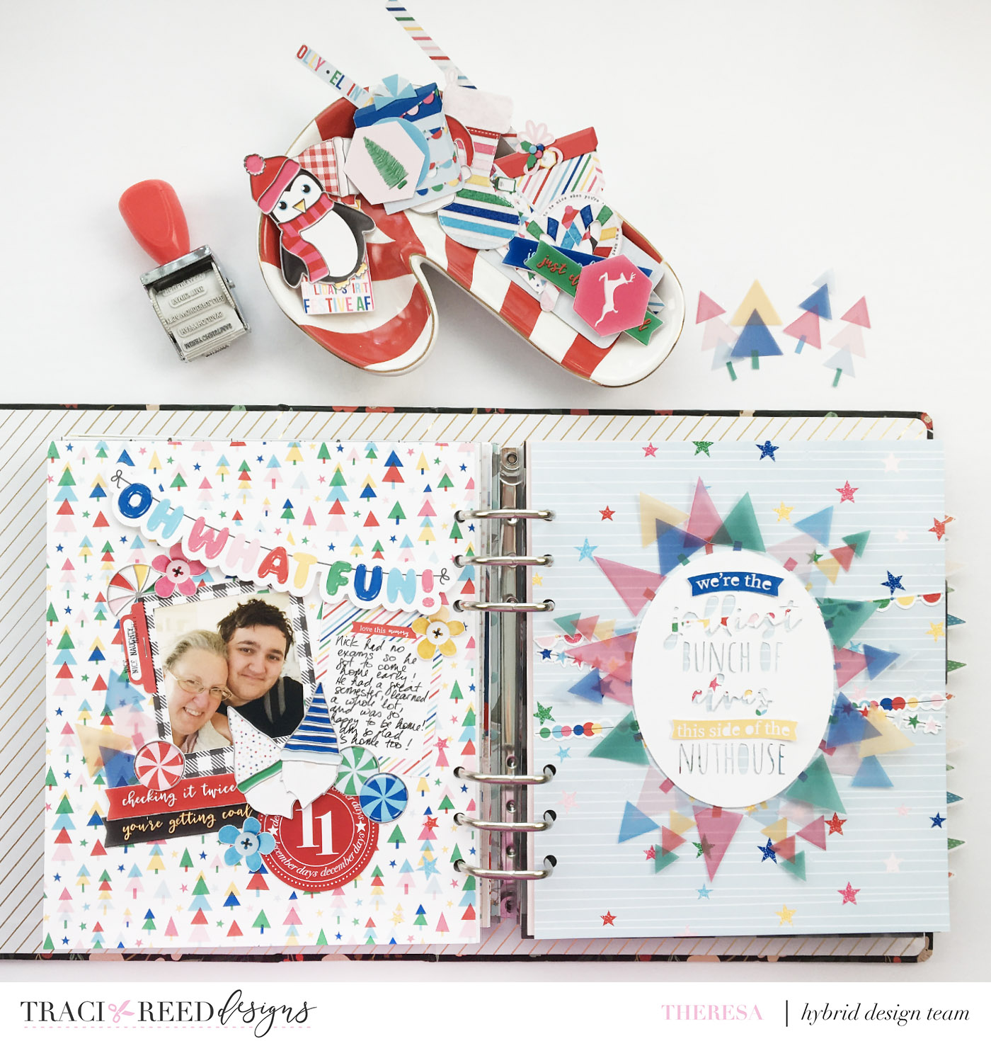 Theresa Moxley December Daily 2022 Days 11 Thru 15 | Scrappy Christmas In July Wrap Up!